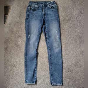 Arizona Jean Company Women's Distressed Blue Skinny Jeans